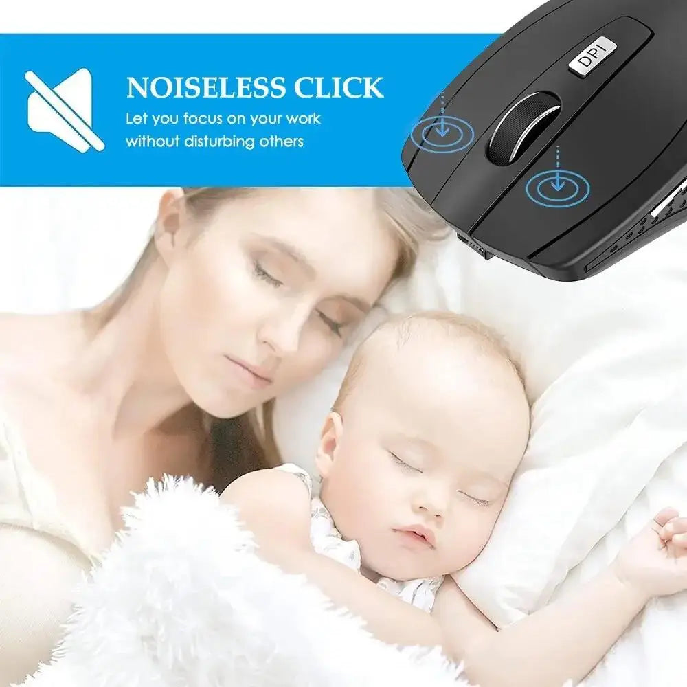 2.4G Wireless Mouse 2.4Ghz Gaming Mouse Optical Wireless Mouse Slim Mini Noiseless Mice 800/1200/1600 DPI For Macbook PC Laptops