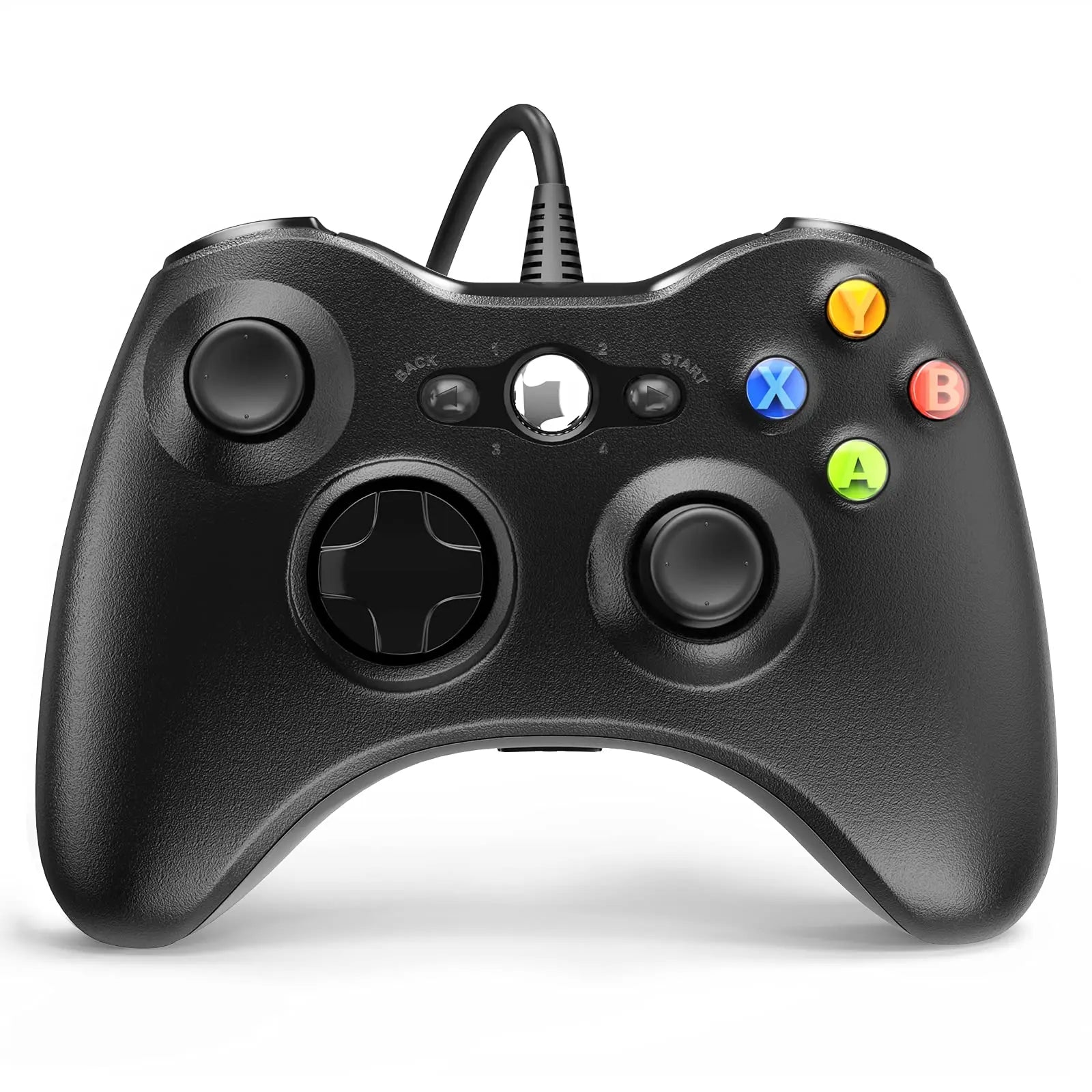 Wired Controller For Xbox 360, Game Controller Dual-Vibration Turbo Compatible With Xbox 360/360 Slim And Pc Windows 7,8,10,11