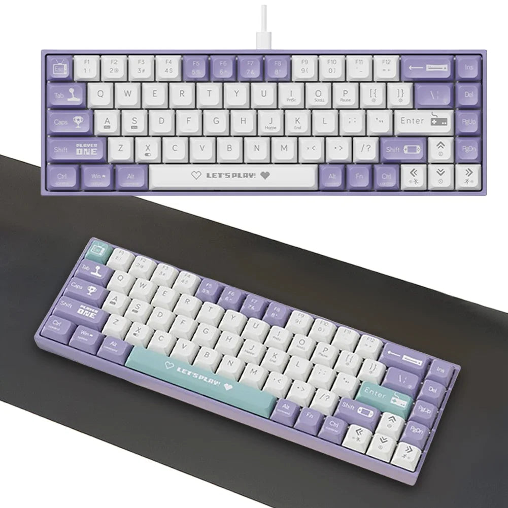 Compact Mechanical Gaming Keyboard with RGB Backlit Computer Ke...