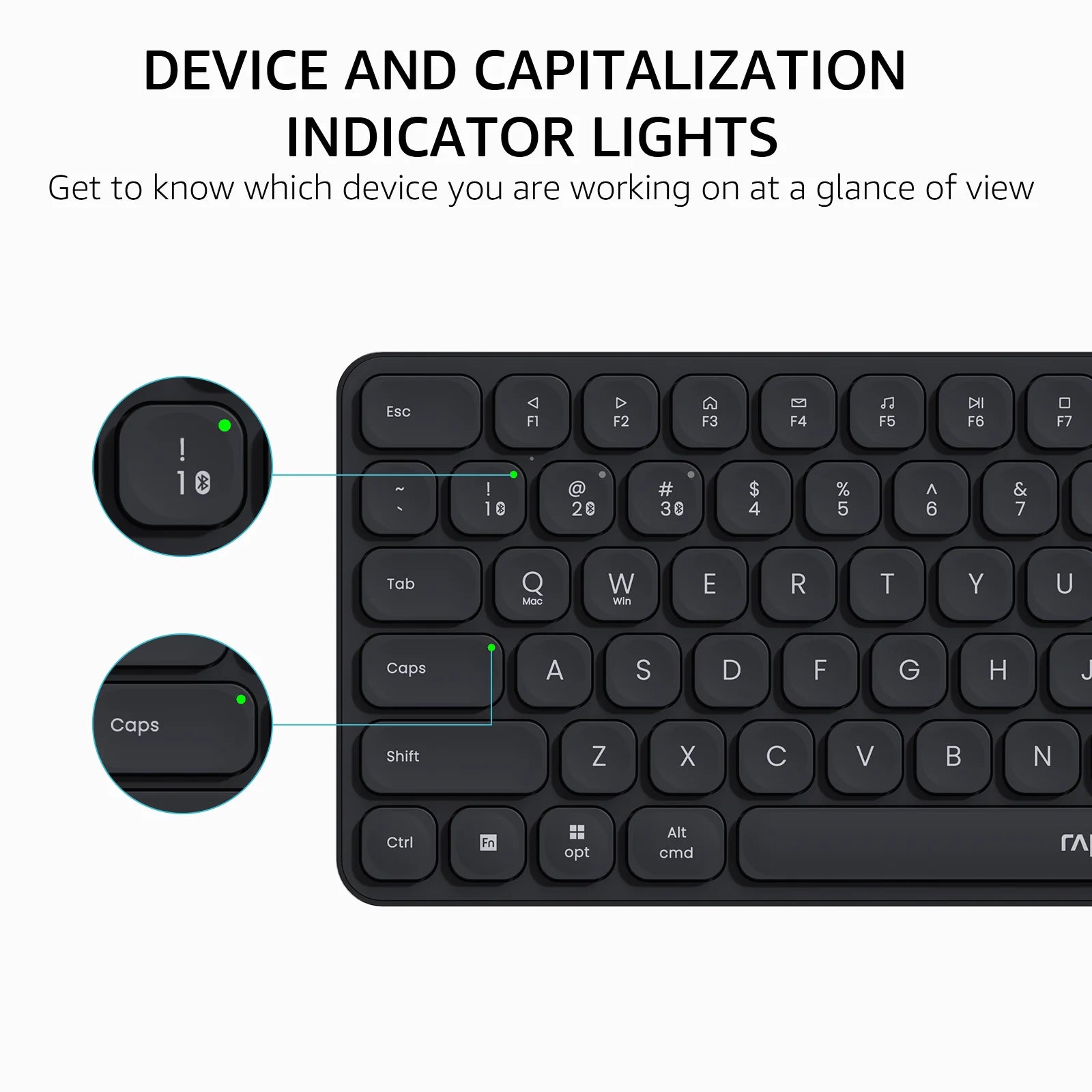 Rapoo E9050L / E9350L / E9550L  Multi-Device Wireless Keyboard  Blade-Series 78 /  99 / 110 Key Ultra-Thin Keyboard 2.4G / Bluetooth Support 4 Devices Low-Profile Al-Alloy Frame Quiet Typing Rechargeable Compatiable for Windo