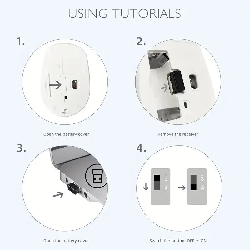 Bluetooth-compatible Wireless Mouse Ergonomic Computer Mouse PC Optical Mause with USB Receiver 2.4Ghz Wireless Mice For Laptop