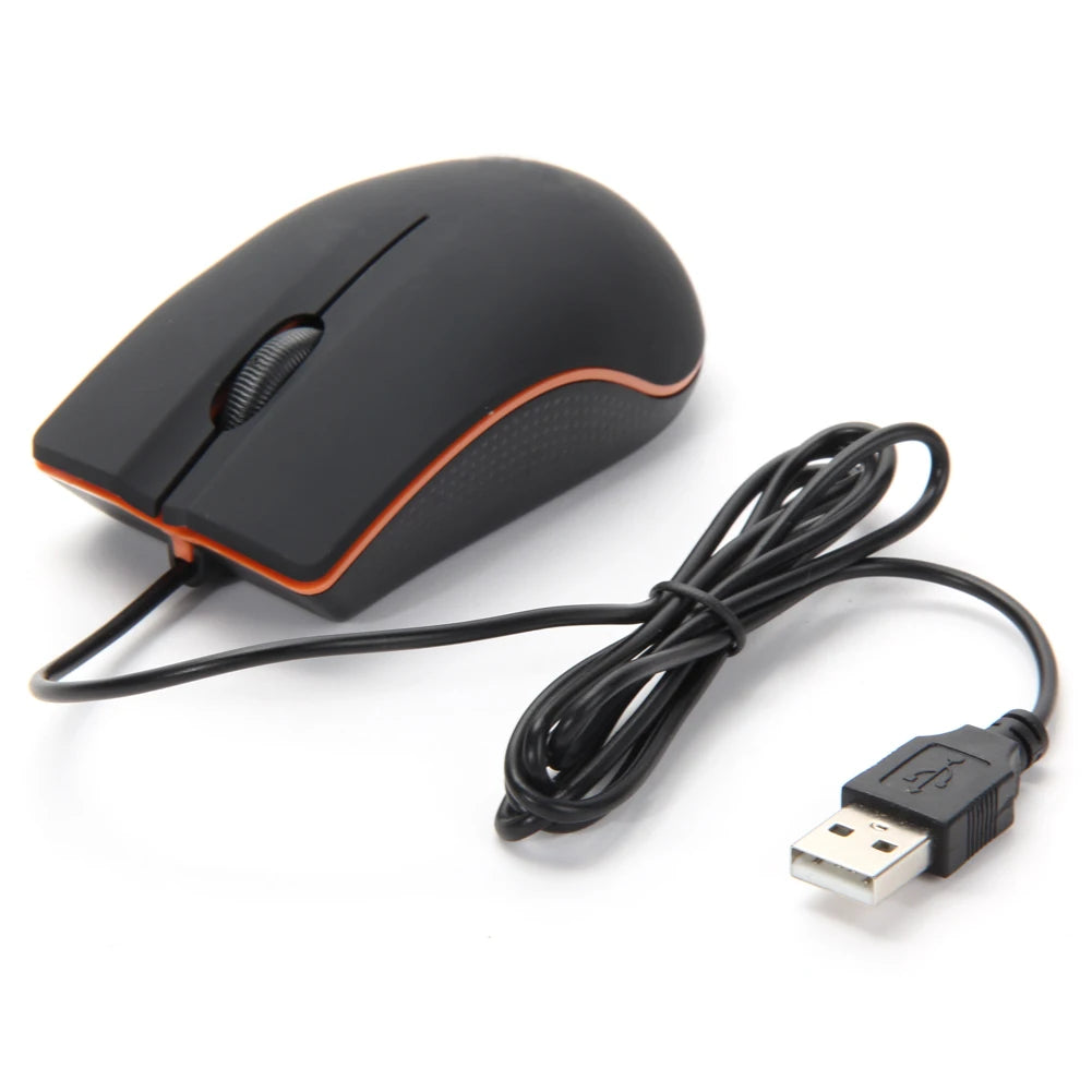 100cm Wired Mice USB 3D Wired Optical Mini Mouse Mice For PC Laptop Computers Compatible for Windows 98 / XP / Vista /7/8 Black