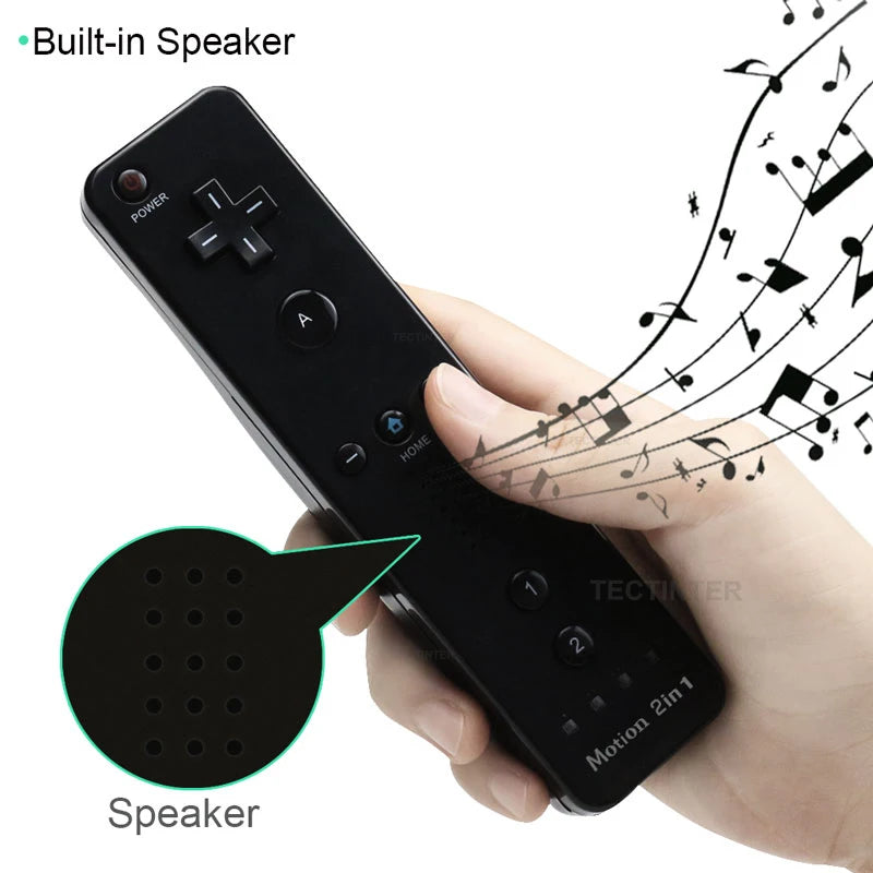 For Nintendo Wii Control Joystick 2 in 1 Wireless Remote Gamepad Controller Set Motion Plus with Silicone Case For Nintendo Wii