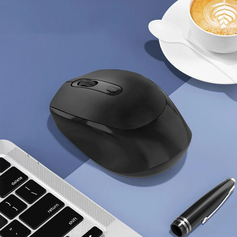 Bluetooth-compatible Wireless Mouse Ergonomic Computer Mouse PC Optical Mause with USB Receiver 2.4Ghz Wireless Mice For Laptop
